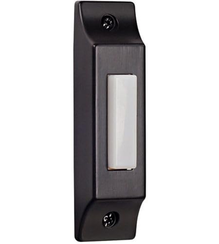 Craftmade Bscb B Die Cast Builder'S Surface Mount Lighted Doorbell Led Push Button, Matte Black (3.75''H X 0.93''W)